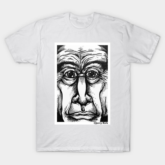 'PORTRAIT OF AN OLD MAN WHO EXISTS ONLY IN MY IMAGINATION' T-Shirt by jerrykirk